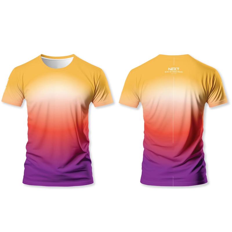 

Colorful Gradient Graphic Sports T Shirts Summer Fashion Streetwear 3D Printed Fitness T-shirts Loose Breathable Unisex Tees S