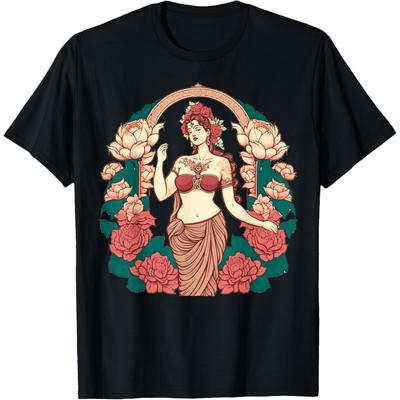 Lakshmi Wealth Goddess Lotus Flower Hindu Deity Shri Lakshmi T-Shirt