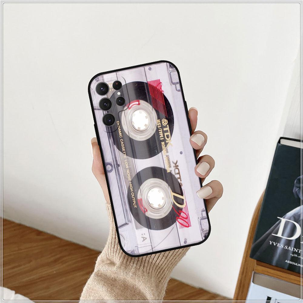 

Magnetic Radio tape Cassette Phone Case For Samsung Galaxy S24 Case S22 S21 S20 S23 Ultra Fe S10 S9 S8 Plus 4G 5G Silicone Cover Samsung S25ULTRA5G