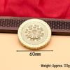 Portable Brass Precision Compass & Rotatable Eight Trigrams Gyroscope Ornament for Travel and Home