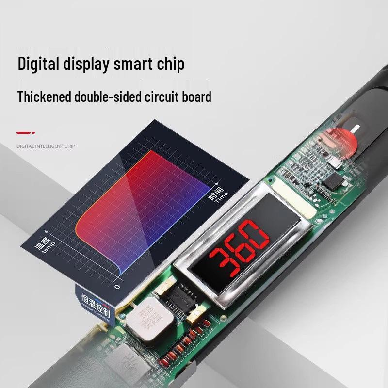 90W Digital Temp-Control Soldering Iron for Household Welding & Hot Stamping