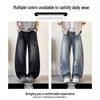 CHOCOOLATEit Men's Loose Distressed Wide-Leg Jeans