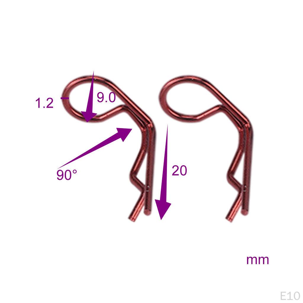 10pcs RC Body Clips Pins R-Pin for 1/8 1/10 1/12 Vehicle Car Decor
