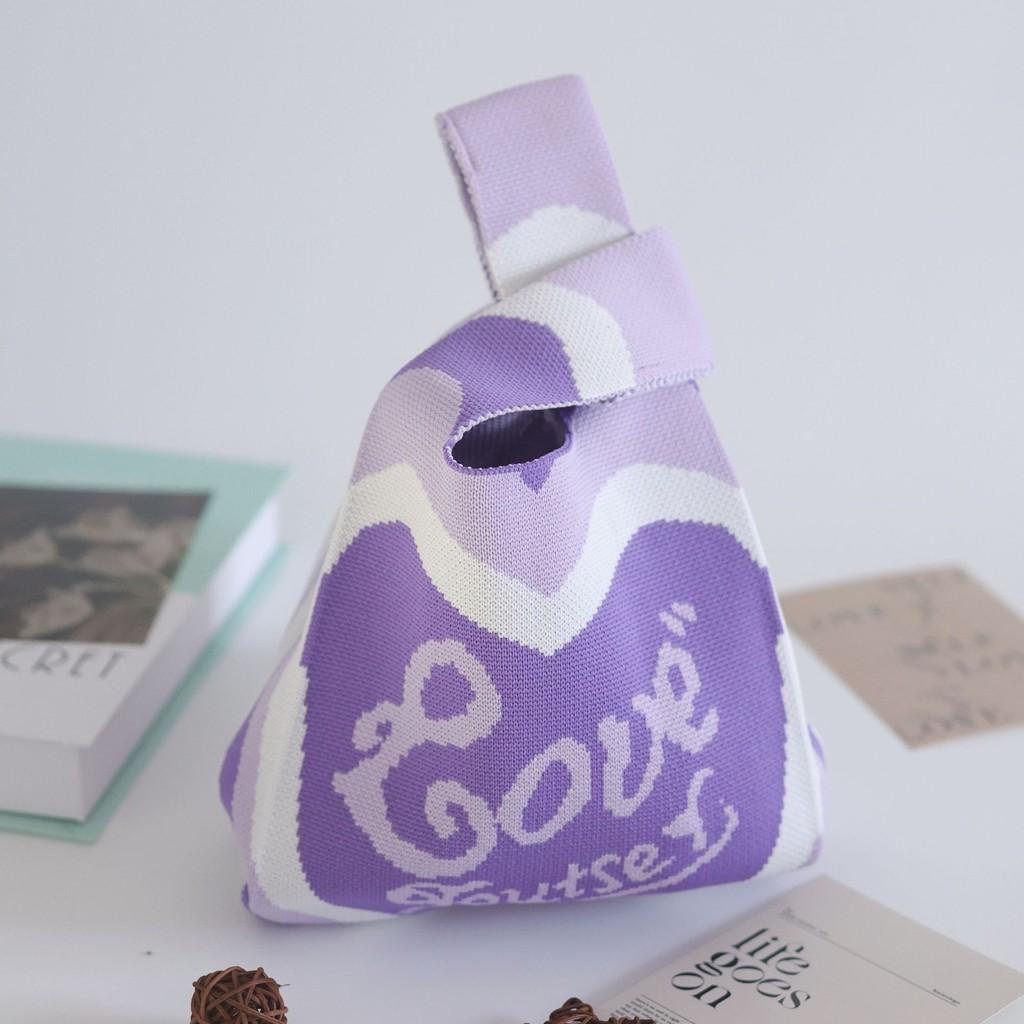 Trendy Knit Bucket Bag For Women Soft And Spacious Tote Bag With Eye-catching Patterns Ideal For Daily Wear And Gifts