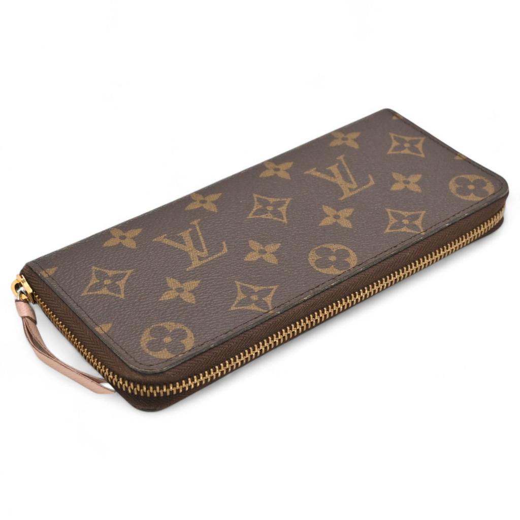 Auth Louis Vuitton Monogram Long Wallet Portefeuille Clemence lv2526bn