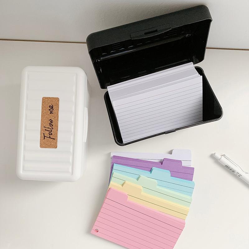 1 Set Cartonașe Colorate cu File Cartonașe cu File Cartonașe pentru Notițe Liniate Cartonașe Index cu File Separatoare pentru Cartonașe de Notițe Liniate Cartonaș de Notițe