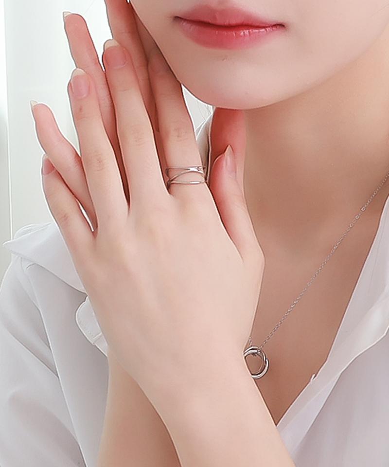 Blancier Elanglin Bl261R1276 Layer Wave Open Ring Women'S Ring