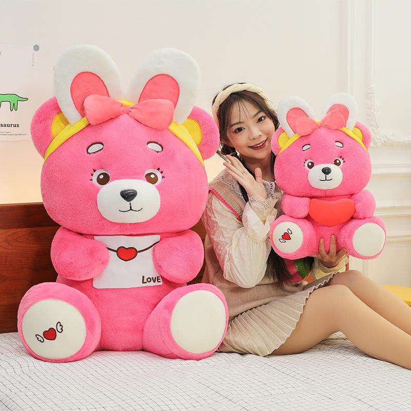 

Felix the Bear Pink Plush Toy - Heart & Envelope Design, Sleep Companion Doll Gift 35 cm [0.3 kg]