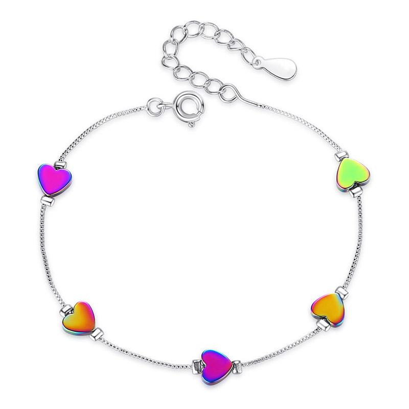 Women's Infinity Heart Clover Plum Blossom Sliding Bracelet - Fashionable Jewelry Gift for Girls Ladies