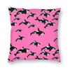 Killer Whale Orca Pattern Square Pillowcase Pillow Cover Cushion Decor Comfort Throw Pillow for Home Bedroom