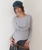 THEVINYLHOUSE Draped Layered Ls Tee(W) Gray