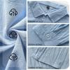 Men's Long Sleeve Cardigan Loose Casual Solid Button-Down Collar Shirt.