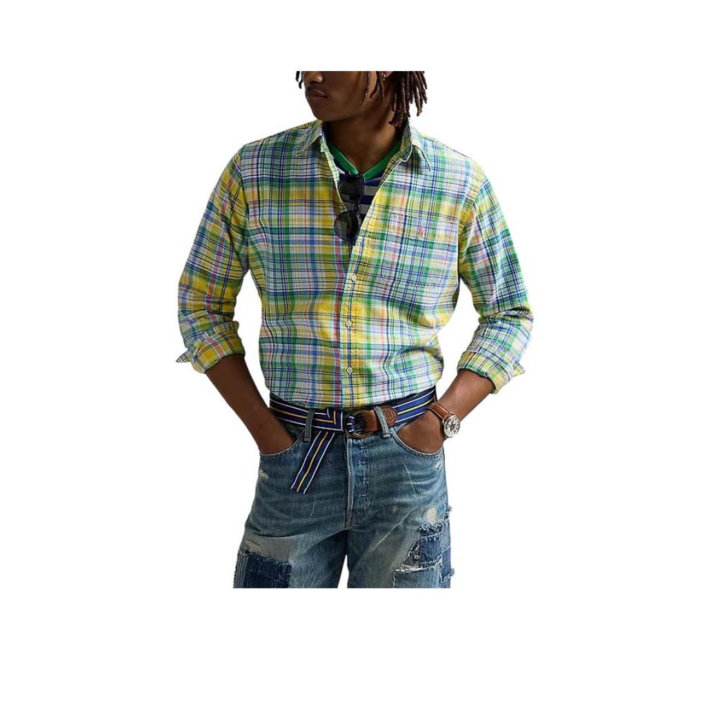 

Рубашка в клетку Оксфорд с длинным рукавом Classic Fit мужская Polo Ralph Lauren 710966427-002 M