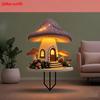 Okouzlující pohádkový houbový domeček, 2D plochý akryl, dekorace, vhodný pro zahradu, trávník, pokojové rostliny, venkovní, Vánoce, Halloween