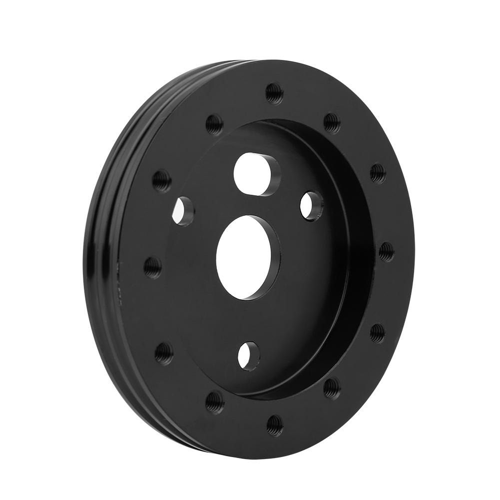 Aluminum Black 0.5 Inch 6 Hole Car Steering Wheel Hub Adapter Boss Kit