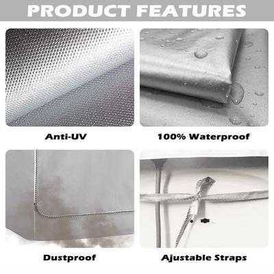 New Universal Washing Machine Cover Oxford With Roll Edge Waterproof Cover Silver Washer Dryer Cover For Front Loading Machine