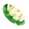Artificial Water Floating Lotus Ornament Art Craft for Fish Pond Tanks Fountain Decoration