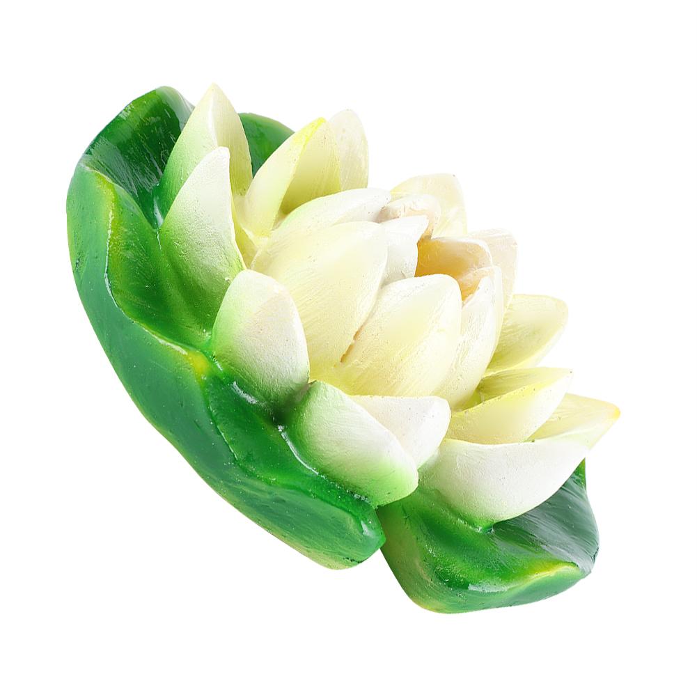 Artificial Water Floating Lotus Ornament Art Craft for Fish Pond Tanks Fountain Decoration