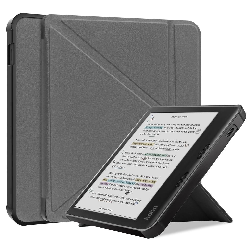 Ständerhülle für Kobo Libra Colour eReader PU-Lederhülle mit Auto-Wake/Sleep