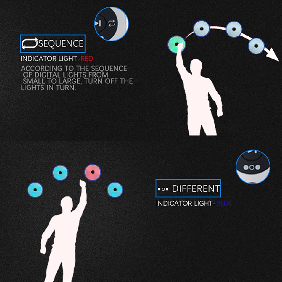 Reakcja na zwinność trening światła, trening sprawności fizycznej dzieci, pilot zdalnego sterowania do sterowania pracą światła
