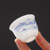 Ceramic white suet jade porcelain kung fu tea set, high-end business gifts for customers and friends
