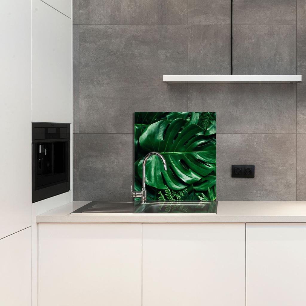 PANEL SZKLANY DO KUCHNI 60x65 Monstera