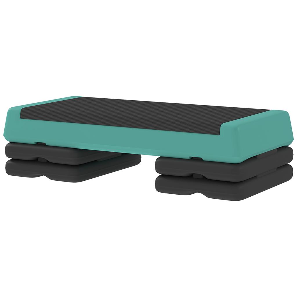 Adjustable Fitness Stepper, with Non-Slip Surface, for Home, Gym, Office Workout, Green