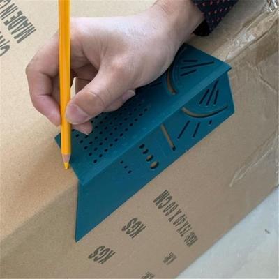 Règle pour le travail du bois, jauge de mesure de l'angle d'onglet 3D outil de mesure de la taille carrée