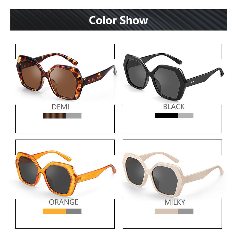 BLUEMOKY Retro Oversized Hexagonal Sunglasses for Women 100% UV400 Protection