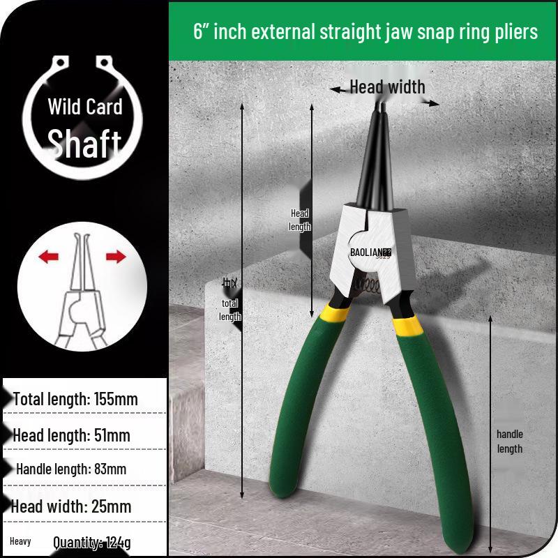 Multifunctional Yellow Retaining Ring Pliers Set: Internal & External Circlip and Spring Pliers