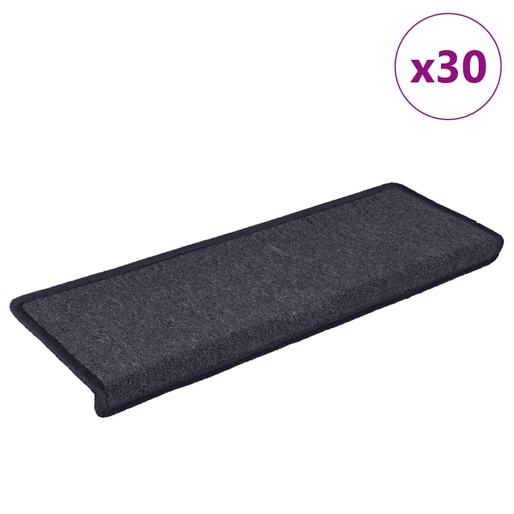 Step Mats 30 Pcs. 65 X 21 X 4 Cm Dark Gray and Blue Rectangular Edge