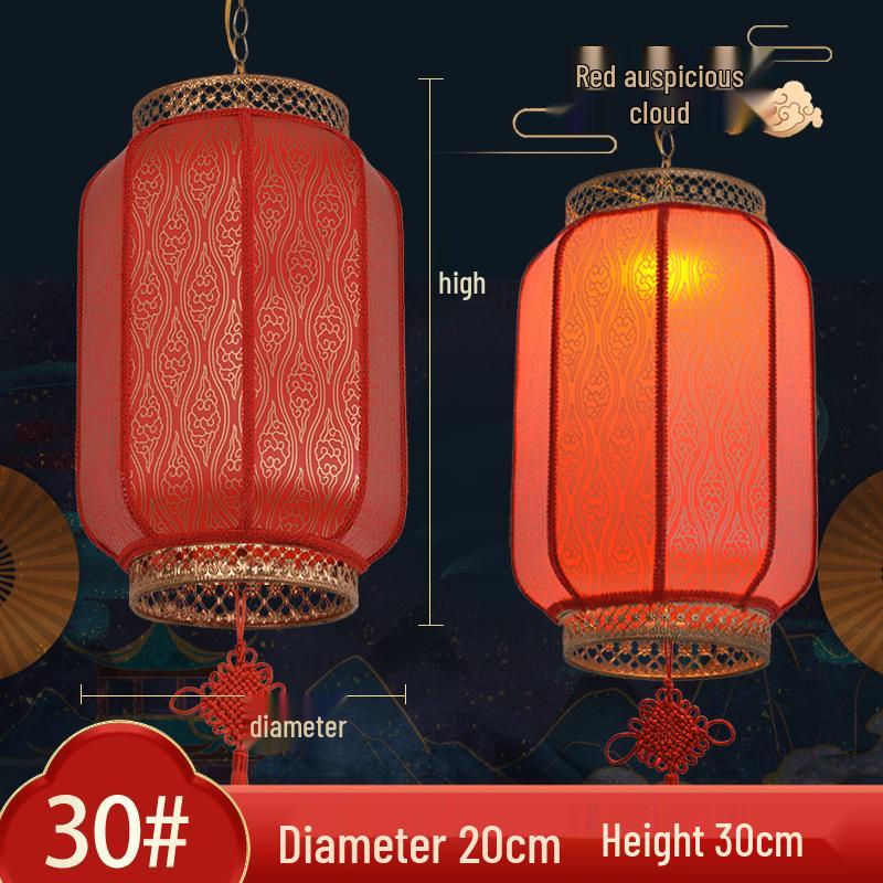 Chinese Red Lantern: Outdoor Waterproof Traditional Gourd Lamp for New Year