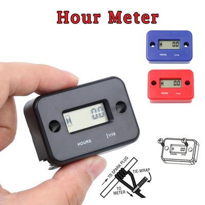 Digitaler LCD Stundenzähler Motor Wasserdichtes Display für Fahrrad Motorrad ATV Schneemobil Marineboot Ski Dirt Benzinmotor
