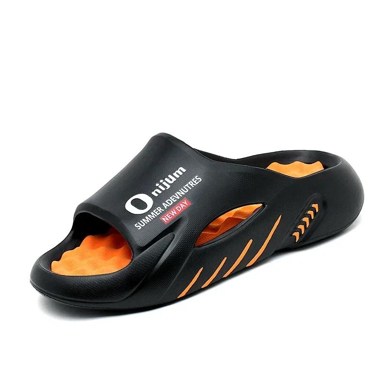 Men Slippers Summer New Slides Sandals EVA Soft-sole Unisex Men Women Family Indoor Outdoor Walking Beach Shoes Zapatillas Male