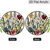 Acrylic Mixed Wildflower Meadow Suncatcher Stained Glass Effect Window Hanging Ornament Floral Themed Gift for Home