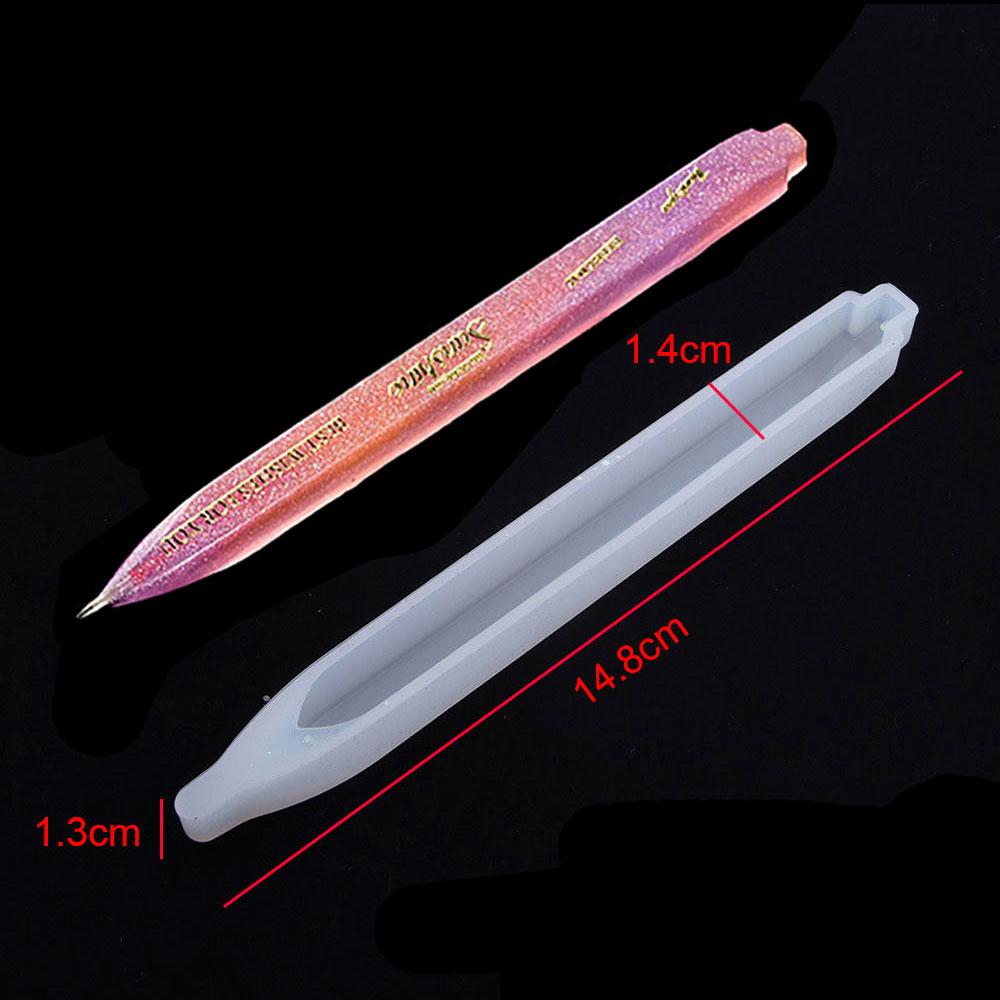 

Silicone World DIY Ballpoint Pen Silicone Molds Crystal Drop Glue Resin Mold Pen Core Homemade Stationery Office Supplies Making