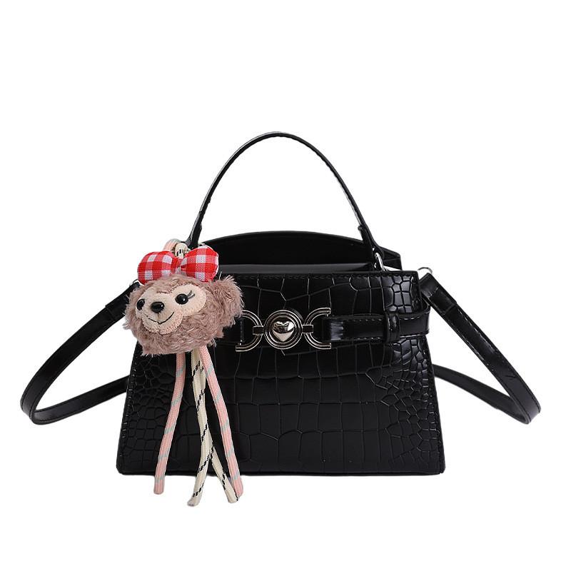 Cross Border Trend Small Faux Leather Handbag With Top Zip For Casual Daily Use