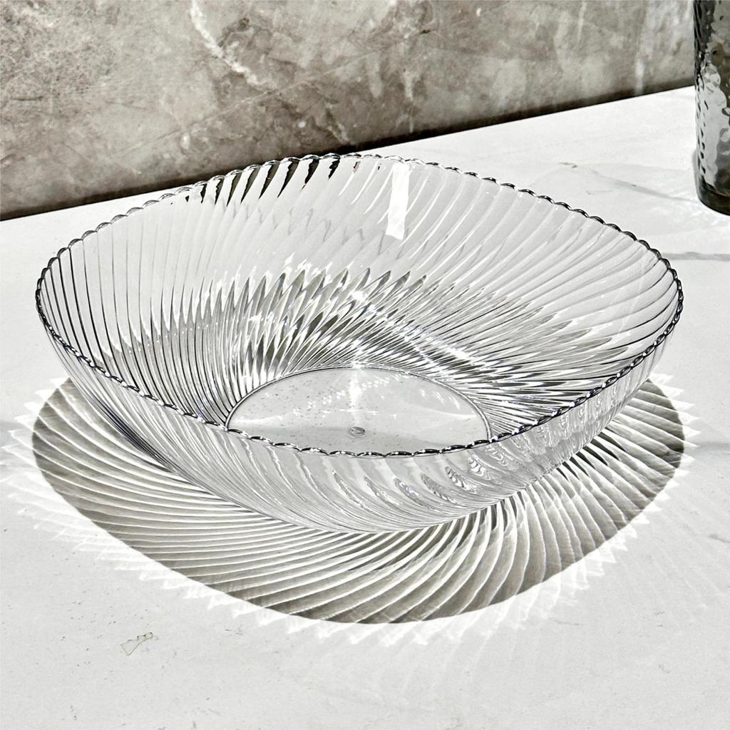 Counter Fruit Bowl Transparent Large Capacity Countertop Snack Bowl Serving Bowl for Household