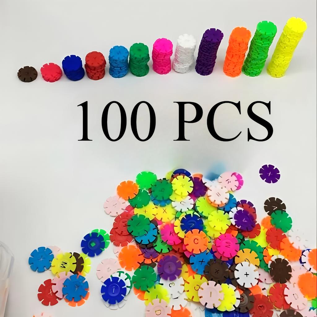 Children's early education insert bag Snowflake building block set, children's educational building blocks, children's DIY toys