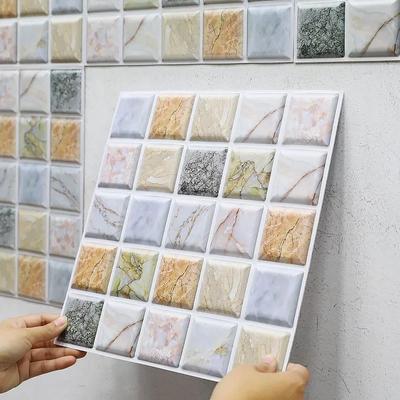 10 szt. Naklejka ścienna 3D Mozaika Samoprzylepne naklejki ścienne do łazienki, kuchni, odnowienia ścian, tapeta, dekoracja domu