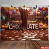 2D Sweet Chocolate Shop Backdrop for Baby Shower & Birthday Photoshoot