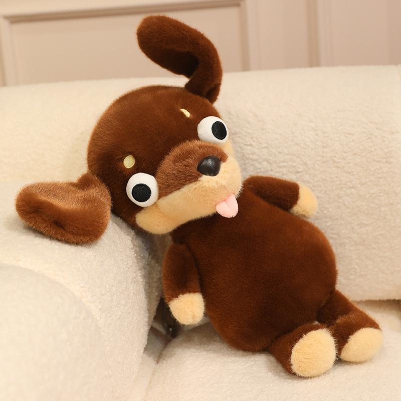 40CM Adorable Big Eyes Dachshund Plush Toy Soft Stuffed Animal Dog Doll Funny Dachshund Wear Clothes Doll Pet Puppy Gifts