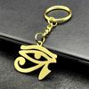 Edelstahl Ägyptische Augen Schlüsselanhänger für Damen Herren Statement Mythologie Auge des Ra Horus Symbol Autoschlüsselanhänger Schmuck