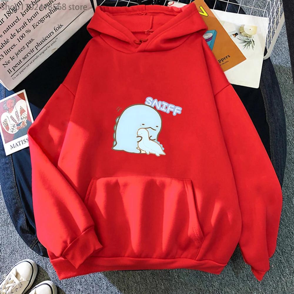 Dinosaur Hoodies for Women Cartoon Sumikko Gurashi Graphic Sweatshirt Kawaii Girls Clothing Winter Mens Sudadera Clothes