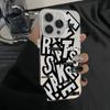 Applicable to iPhone14/15 creative letter 11/12 Apple 13promax mobile phone case xr/xs color silver IMD hard