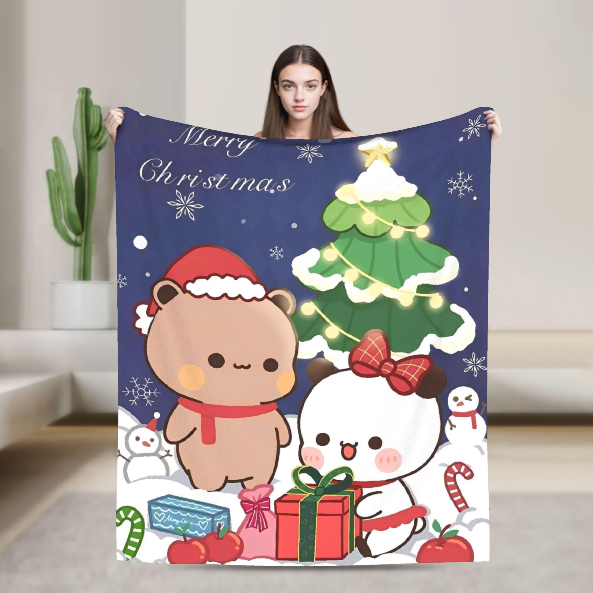 

Soft Blanket Travel Office Halloween Bubu and Dudu Love Throw Blanket Flannel Bedspread For Couch Bed Novelty Sofa Bed Cover 75x90cm