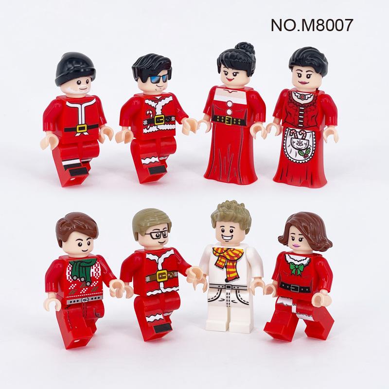 

12 шт. Рождественская серия Санта-Клаус куклы строительные блоки для детей