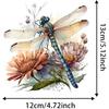 2PC Dragonfly 3D-Effect PVC Vinyl Sticker, 4.72"x5.12" Self-Adhesive Waterproof Decal for Car, Laptop, Truck, Motorcycle, Scratch Cover, Home Door
