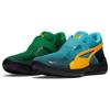 Puma Rise Nitro Dominayton Lace-up Mid-top Basketball Shoes Men Blue Green 378489-01