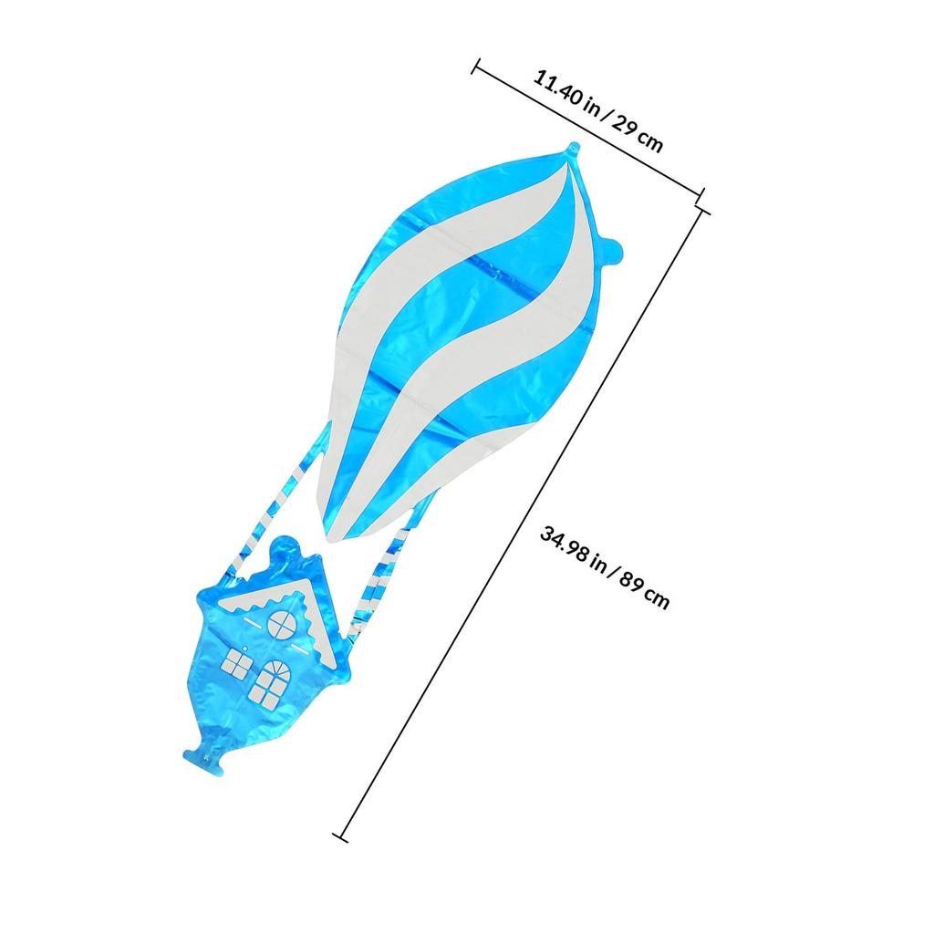 4Pcs Aluminum Film Balloon Hot Air Balloon Shape Bright Colors Standout Centerpiece for Party Wedding Holiday Events